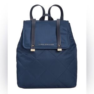 Tommy Hilfiger Amelia Nylon Flap Backpack - Blue